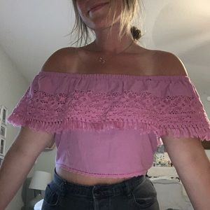 Over the shoulder American eagle shirt